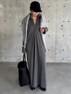 「Chaos（カオス）のChaos(カオス)/レダリーワンピース（ワンピース）」を使った、hirocoさん（レディース・162cm・40代）の秋コーディネート