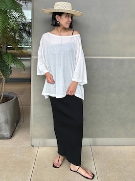 「アイテム（ワンピース）」を使った、hirocoさん（レディース・162cm・40代）の夏コーディネート