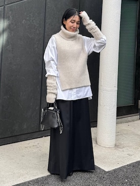 「アイテム（アームカバー）」を使った、hirocoさん（レディース・162cm）の秋コーディネート