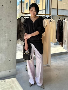 「Chaos（カオス）のChaos(カオス)/ハースニットプルオーバー（ニット/セーター）」を使った、hirocoさん（レディース・162cm）の夏コーディネート