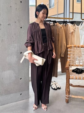 「アイテム（ブルゾン）」を使った、hirocoさん（レディース・162cm）の夏コーディネート