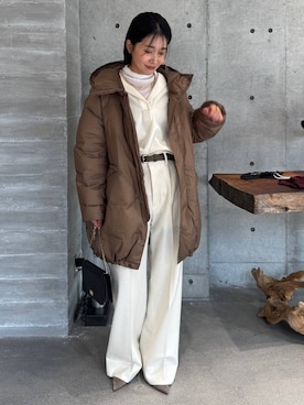 「アイテム（スラックス）」を使った、hirocoさん（レディース・162cm・40代）の秋コーディネート