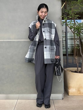 「アイテム（その他アウター）」を使った、hirocoさん（レディース・162cm・40代）の秋コーディネート