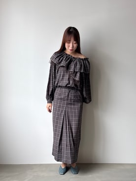 「ブラウスコーデ」｜kae050さん（レディース・168cm）の秋コーディネート