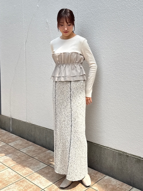 【セットアップ対応可能】【選べるサイズ展開】MIX編みラインニットスカート