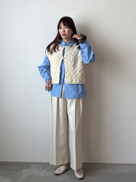 「アイテム（シュシュ）」を使った、kae050さん（レディース・168cm）の秋コーディネート