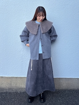 「アイテム（ダウンジャケット/コート）」を使った、kae050さん（レディース・168cm）の秋コーディネート