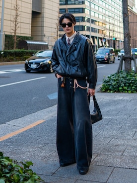 「AAA+（サンエープラス）のアイテム」を使った、ゆうゆうさん（メンズ・182cm）の冬コーディネート