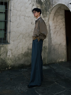 「アイテム（MA-1）」を使った、ゆうゆうさん（メンズ・182cm）の秋コーディネート