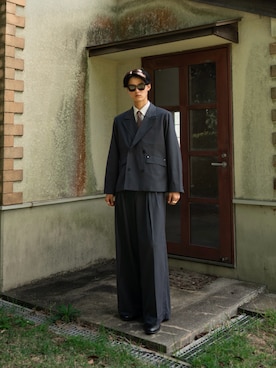 「アイテム（テーラードジャケット）」を使った、ゆうゆうさん（メンズ・182cm）の秋コーディネート