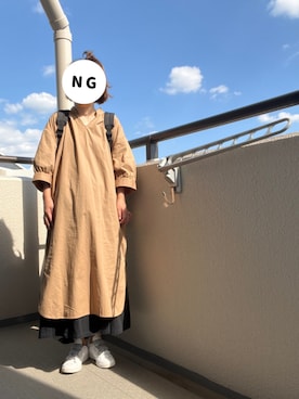 「無印良品（ムジルシリョウヒン）のアイテム」を使った、AKARIさん（レディース・163cm・40代）の秋コーディネート