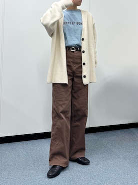 「アイテム（ローファー）」を使った、uky12さん（レディース・154cm）の秋コーディネート