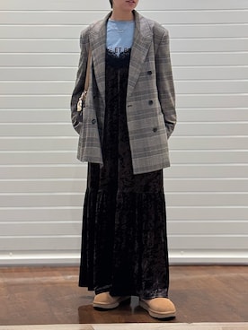 「アイテム（ワンピース）」を使った、uky12さん（レディース・154cm）の秋コーディネート