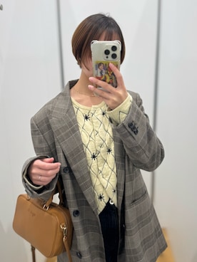 「アイテム（ボストンバッグ）」を使った、uky12さん（レディース・154cm）の冬コーディネート