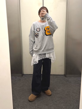 「SLOBE citron.（スローブシトロン）のアイテム」を使った、uky12さん（レディース・154cm）の冬コーディネート