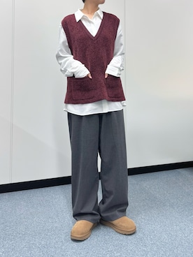 「UGG（アグ）のUGG　CLASSIC MICRO（その他シューズ）」を使った、uky12さん（レディース・154cm）の冬コーディネート