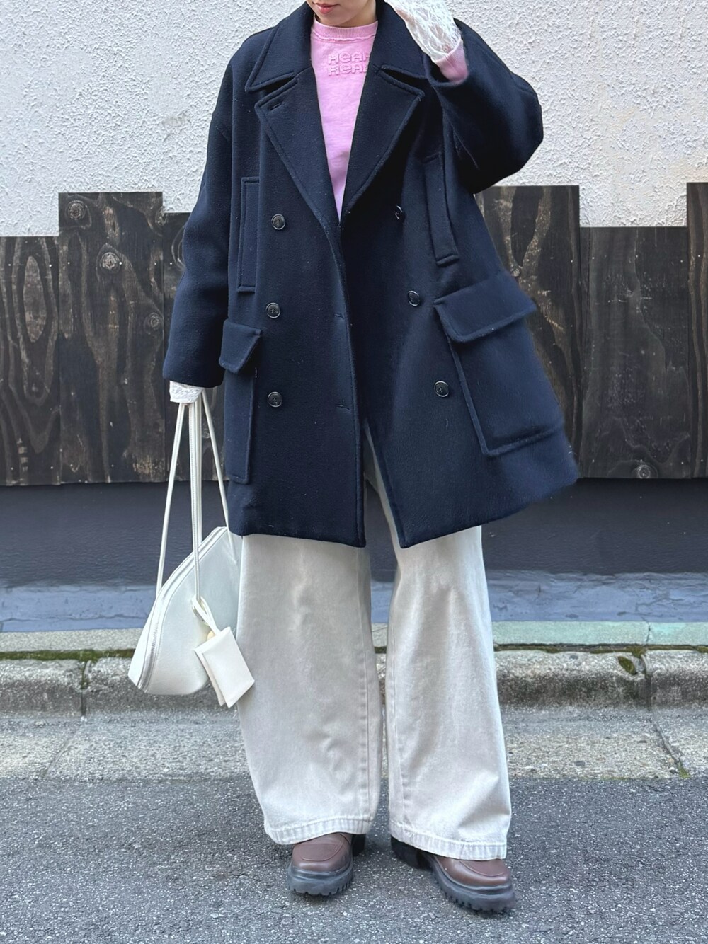メルトンビッグPコートを使った人気ファッションコーディネート - WEAR