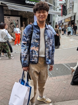 「A-POC（エイポック）のアイテム（パンツ）」を使った、marcowan00さん（メンズ・168cm）の夏コーディネート