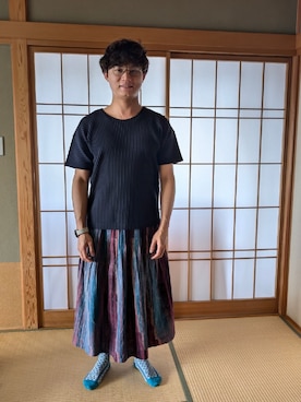 HOMME PLISSE ISSEY MIYAKEのトップス（ブルー系）を使った人気