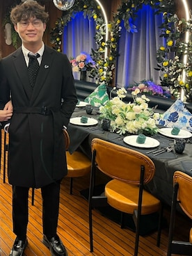 「SAINT LAURENT PARIS（サンローランパリ）のアイテム（シューズ）」を使った、marcowan00さん（メンズ・168cm）の冬コーディネート