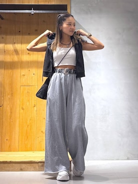 「アイテム（パーカー）」を使った、hinako2424さん（レディース・153cm・20代）の夏コーディネート
