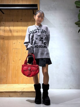 「PBLIM（ページボーイリム）のアイテム（バッグ）」を使った、hinako2424さん（レディース・153cm）の秋コーディネート