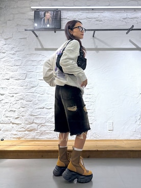 「PBLIM（ページボーイリム）のアイテム（バッグ）」を使った、hinako2424さん（レディース・153cm）の秋コーディネート