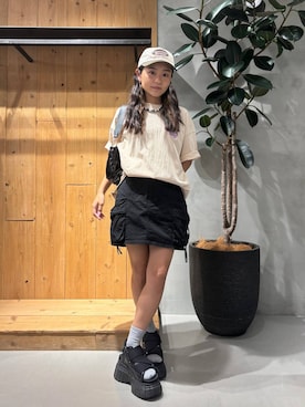 「PBLIM（ページボーイリム）のアイテム（トップス）」を使った、hinako2424さん（レディース・153cm）の夏コーディネート