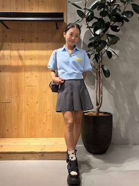 「PBLIM（ページボーイリム）のアイテム（トップス）」を使った、hinako2424さん（レディース・153cm）の夏コーディネート