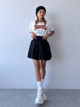 「アイテム（ニットキャップ/ビーニー）」を使った、hinako2424さん（レディース・153cm・20代）の夏コーディネート