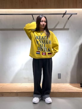 「PBLIM（ページボーイリム）のアイテム（パンツ）」を使った、hinako2424さん（レディース・153cm）の冬コーディネート