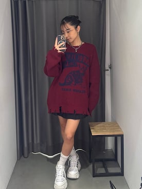 「PBLIM（ページボーイリム）のアイテム（トップス）」を使った、hinako2424さん（レディース・153cm）の冬コーディネート