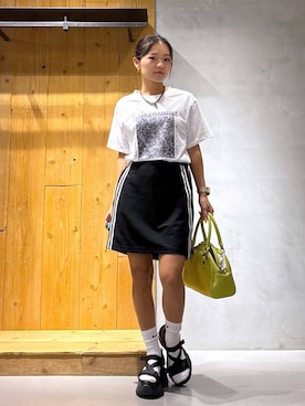 「PBLIM（ページボーイリム）のアイテム（バッグ）」を使った、hinako2424さん（レディース・153cm）の夏コーディネート