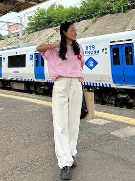 「PBLIM（ページボーイリム）のアイテム（トップス）」を使った、hinako2424さん（レディース・153cm）の夏コーディネート