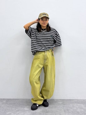 「PBLIM（ページボーイリム）のアイテム（パンツ）」を使った、hinako2424さん（レディース・153cm）の春コーディネート