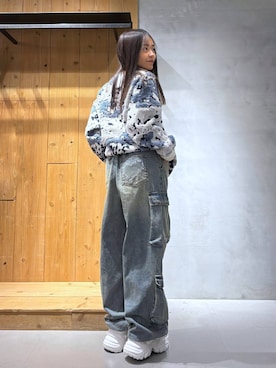 「PBLIM（ページボーイリム）のアイテム（パンツ）」を使った、hinako2424さん（レディース・153cm）の冬コーディネート