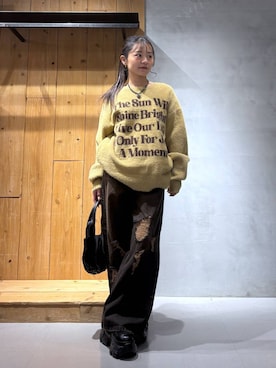 「PBLIM（ページボーイリム）のアイテム（バッグ）」を使った、hinako2424さん（レディース・153cm）の冬コーディネート