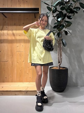 「PBLIM（ページボーイリム）のアイテム（Tシャツ/カットソー）」を使った、hinako2424さん（レディース・153cm）の夏コーディネート