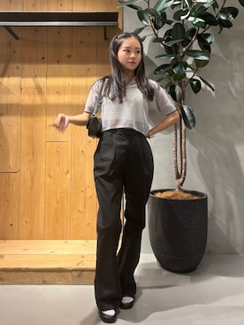 「アイテム（チノパンツ）」を使った、hinako2424さん（レディース・153cm）の春コーディネート