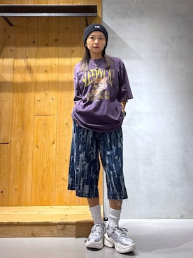 「低身長」｜「アイテム（ニットキャップ/ビーニー）」を使った、hinako2424さん（レディース・153cm）の夏コーディネート