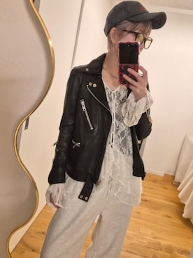 「RNA（アールエヌエー）のアイテム」を使った、もかちーのさん（レディース・156cm）の冬コーディネート