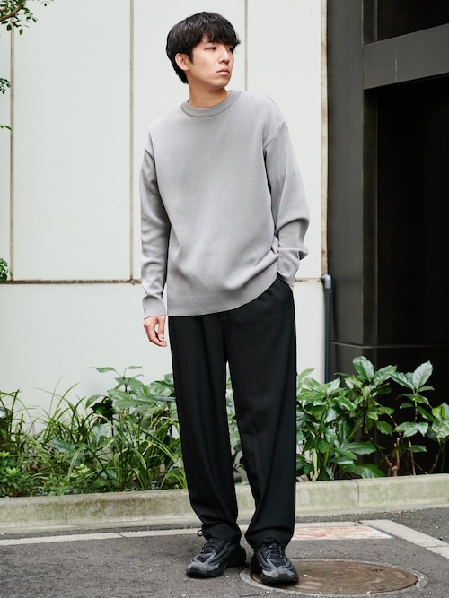 超高級約1.8万◎極美品★アウトラスト　ニット　グレー　春夏　L 超高級約1.8万◎極美品☆アウトラスト ニット グレー 春夏 L