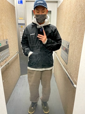 「UNDEFEATED （アンディフィーテッド）のアイテム（シューズ）」を使った、satayonaaaさん（メンズ・168cm）の冬コーディネート