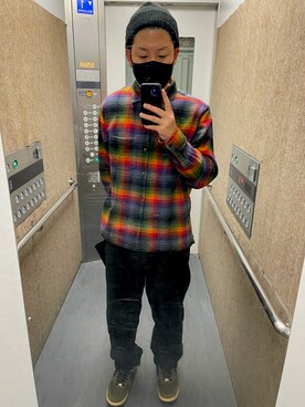 「UNDEFEATED （アンディフィーテッド）のアイテム（シューズ）」を使った、satayonaaaさん（メンズ・168cm）の秋コーディネート