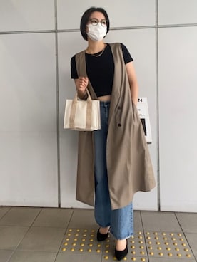 「moussy」｜「アイテム（トレンチコート）」を使った、gon.さん（レディース・165cm）の秋コーディネート