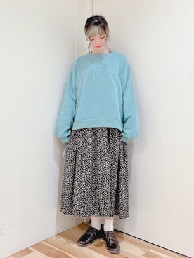 「アイテム（スウェット）」を使った、miki.mさん（レディース・165cm・30代）の冬コーディネート