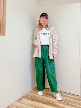 「Samansa Mos2（サマンサ モスモス）のアイテム（パンツ）」を使った、miki.mさん（レディース・165cm）の春コーディネート