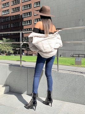 「ジェイダ」｜「アイテム（その他アウター）」を使った、harukiさん（レディース・158cm）の秋コーディネート