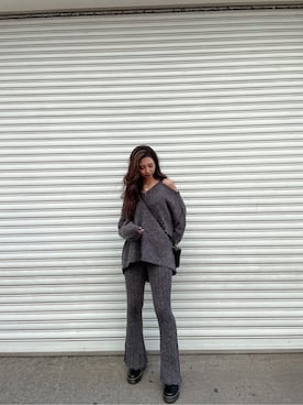 「GYDA（ジェイダ）のアイテム（ピアス（両耳用））」を使った、HARUKIさん（レディース・158cm）の秋コーディネート