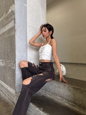 「GYDA（ジェイダ）のアイテム（パンプス）」を使った、HARUKIさん（レディース・158cm）の夏コーディネート